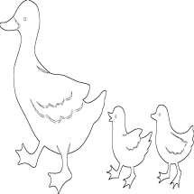 familia de patos para colorear